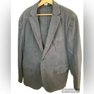 Faconable French navy blue cotton sports coat XL